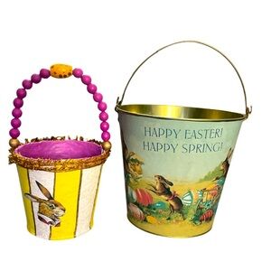 VINTAGE EASTER➕Lot Of 2 Buckets